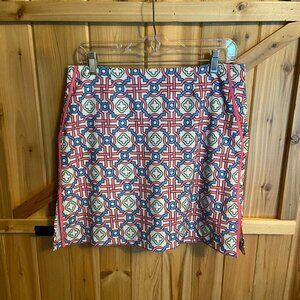 Golftini Candy Land Skirt Skort Pink Blue Green White Geo Print Golf Tennis Sz2L